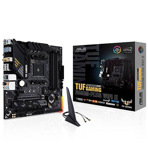 Asus TUF GAMING B550M-PLUS WIFI II AMD B550 AM4 DDR4 4866MHz 2xM2 mATX Anakart