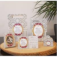 Gri Yasin-i erif + anta + Kutulu Tesbih + simli Magnet + Lokumluk