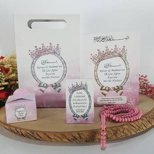 Iltl Pembe Yasin-i erif + anta + Tesbih + Magnet + Lokumluk