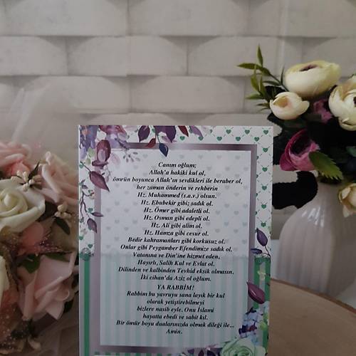 Kalpli Yeil Yasin-i erif + anta + simli Magnet + Lokumluk