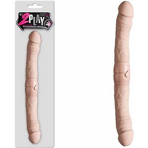 2 Play 37 cm Titre�imli �ift Tarafl� ve �ift Motorlu Realistik Dildo - �r�n Kodu: C-N7139