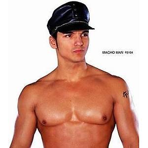 Macho Man Zincirli Deri Erkek �apkas� - �r�n Kodu:95104