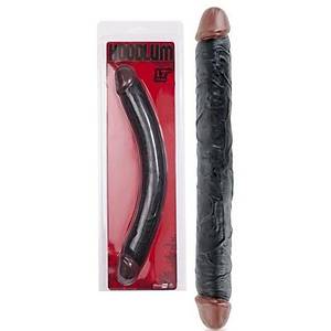 Hoodlum 43 cm. X 5 cm. �ift Tarafl� Realistik Uzun Zenci Dildo - �r�n Kodu: C781Z