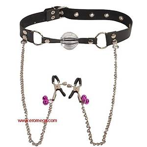 Fetish Fantezi A��z Toplu ve Zincirli Meme Ucu Klipsleri - �r�n Kodu: 719