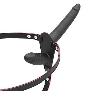 Belden Ba�lamal� �ift Tarafl� ��i Dolu Strapon Zenci Penis - �r�n Kodu: 005