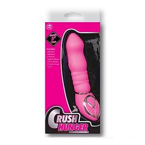 Crush Hunger 5+5 Titre�imli Dijital G�� Kontroll� Pembe Teknolojik Vibrat�r - �r�n Kodu: C1179