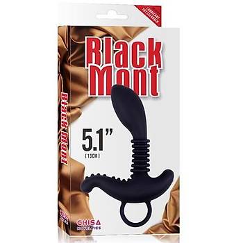 Black Mont 13 cm.Trtkl Anal Plug, Tka - rn Kodu: CH3038