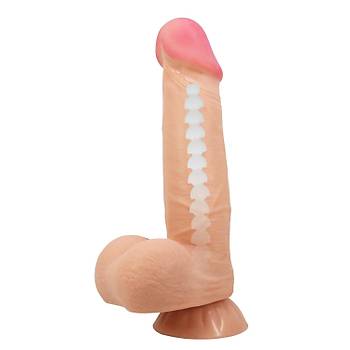 Yeni Nesil ift Katmanl 24 cm X 5 cm Realistik Vantuzlu Penis - rn Kodu:ELL1325