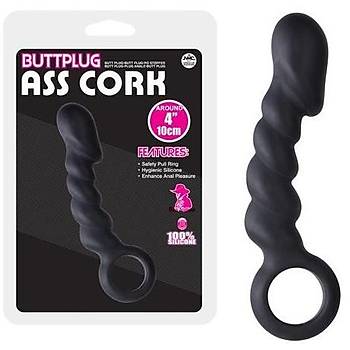 Ass Cork 10 cm. Boumlu Siyah Anal Plug - rn Kodu: C1301