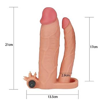 Titreimli ibo 7.5 cm. Uzatmal iftli Testis Kavramal 21 cm. atal Penis Klf - rn Kodu:314102