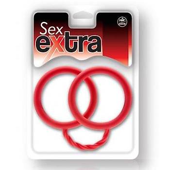 Sex Extra Kırmızı Silikon Fantezi Kelepçesi - Ürün Kodu: C1352K