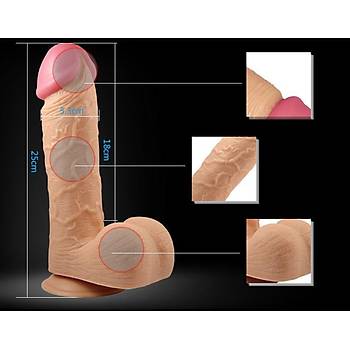 King Sized Extra Large 25 X 5.3 cm. Realistic Penis - rn Kodu: LV2206