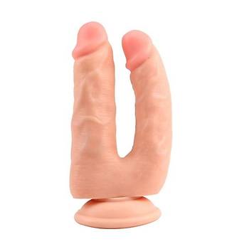 Brumeo 18X4 cm. Double idolu Belden Balamal atal Protez Penis - rn Kodu: 7087