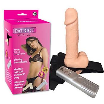 Patriot 19 cm. Realistik Dokulu Titreimli Protez Penis - rn Kodu: 3010