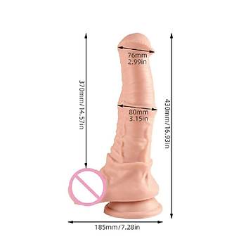 Yeni Nesil ift Katmanl 43 cm X 8 cm Realistik Snnetsiz Penis Horse Power - rn Kodu: 1583