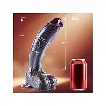 26 cm Black Giant XXL Ger�ek�i Silikon Dildo - �r�n Kodu: YCS001