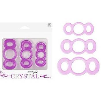 Magic Crystal Purple 3'lü Halka ve Ring Seti - Ürün Kodu: C081