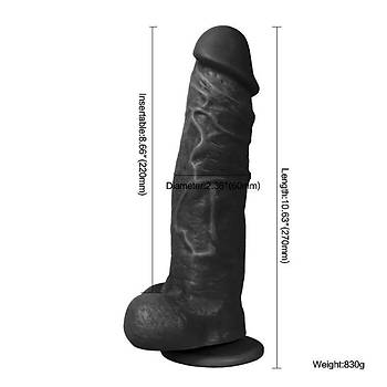 Wolf King Extra Large 27 cm X 6 cm Realistic Zenci Penis - rn Kodu: U6098