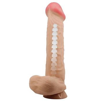 Yeni Nesil ift Katmanl 26 cm X 5.5 cm Realistik Vantuzlu Penis - rn Kodu:ELL1324