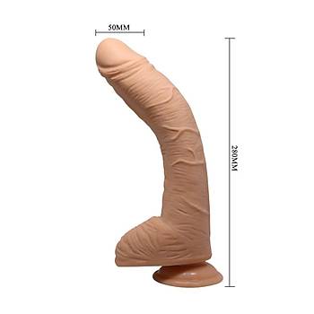 Alex 28 cm.X 5 cm. Vantuzlu Titreimli Dev Realistik Penis - rn kodu: 8039