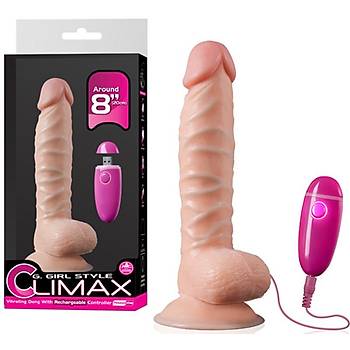 Usb Þarjlý G. Girl Style Climax 20 cm X 4 cm Titreþimli Realistik Penis - Ürün Kodu: CN7052