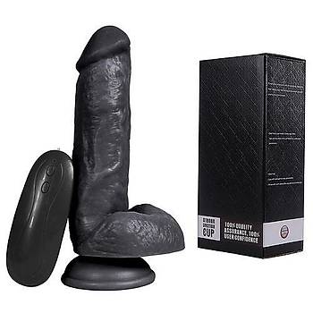 Adure 18 cm. 10 Fonksiyon Titreimli Zenci Realistik Penis - rn Kodu: U6120