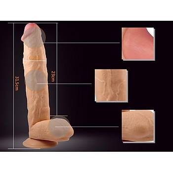 King Sized Extra Large 31.5 X 6.2 cm. Realistic Penis - Ürün Kodu: LV2208