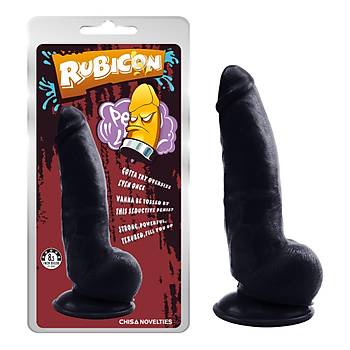 Rubicon 21.5 cm X5 cm Gereki Realistik Vantuzlu Zenci Penis - rn Kodu: CH7114