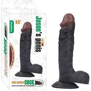 Jason's 24 cm X 5.5 cm. Vantuzlu Dev Realistik Penis - rn Kodu: LS049B