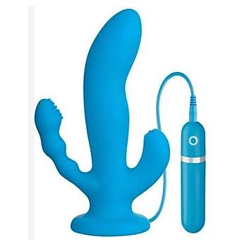 Sculp Klitoris Uyarıcılı Titreşimli Silikon Çatal Vibratör - Ürün Kodu: C795MA