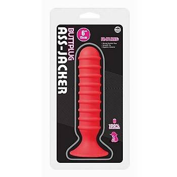 15 cm. X 3.5 cm. Ass Jacker Krmz - Siyah - Anal Plug- rn Kodu: CH1316K