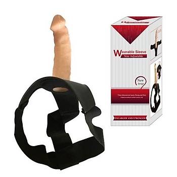 20 cm ibo Wearable Sleeve Realistik Protez Penis - rn Kodu: 605T