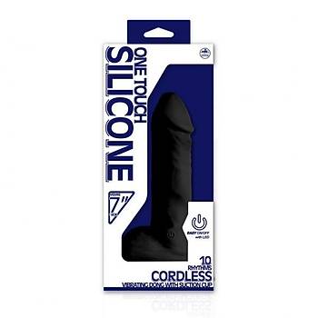 18 cm. X 4 cm. One Touch Silicone Titreimli Kablosuz Realistik Penis - rn Kodu: C-N7017