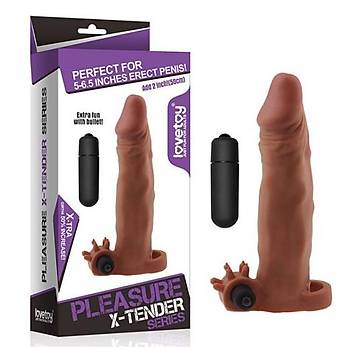 X-Tender 5 cm. Uzatmal Titreimli Realistik Et Penis Klf - rn Kodu:1063B