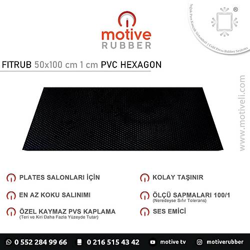 Motive Rubber Fitrub Hexagon Pvc Kapl Kauuk Zemin 50x100 cm 1 cm Profesyonel Souk Pres Kauuk Zemin 1 Adet