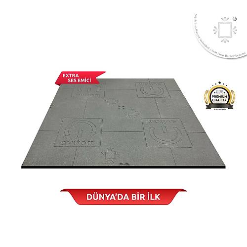 Motive Rubber Souk Pres Majr Black Absorber Ses Emici 100x100 cm 3 cm Profesyonel Anmazlk Garantili Souk Pres Kauuk Zemin 1 Adet