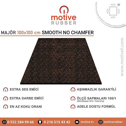 Motive Rubber Souk Pres Majr Smooth No Chamfer Red 100x100 cm Profesyonel Anmazlk Garantili Souk Pres Kauuk Zemin 1 Adet