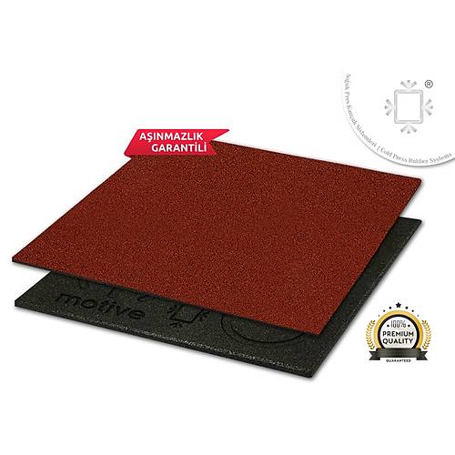 Motive Rubber Souk Pres Majr Motpermanent Red 100x100 cm 2 cm Profesyonel Anmazlk Garantili Souk Pres Kauuk Zemin 1 Adet