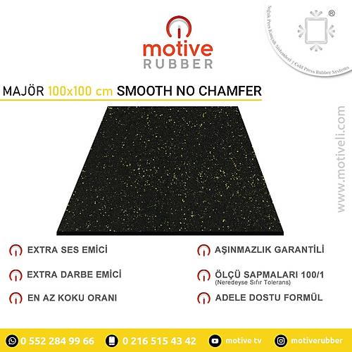 Motive Rubber Souk Pres Majr Smooth No Chamfer Yellow 100x100 cm Profesyonel Anmazlk Garantili Souk Pres Kauuk Zemin 1 Adet