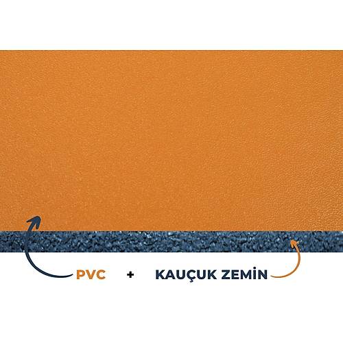Rublex Kauuk Fitrub Orange Pvc Kapl Kauuk Zemin 50x100 cm 1 cm Profesyonel Souk Pres Kauuk Zemin 1 Adet