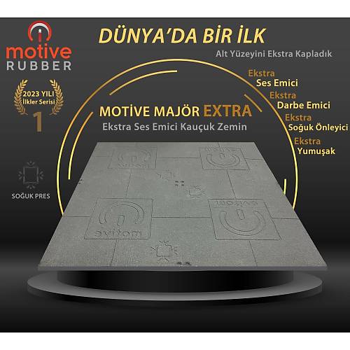 Motive Rubber Souk Pres Majr Grey Absorber Ses Emici 100x100 cm 3 cm Profesyonel Anmazlk Garantili Souk Pres Kauuk Zemin 1 Adet