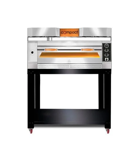 GMG Compact S Serisi Tek katlı Taş Tabanlı Pizza Fırını, Alt Tezgahlı Ø 30 cm (6) Adet Tepsi Kapasiteli