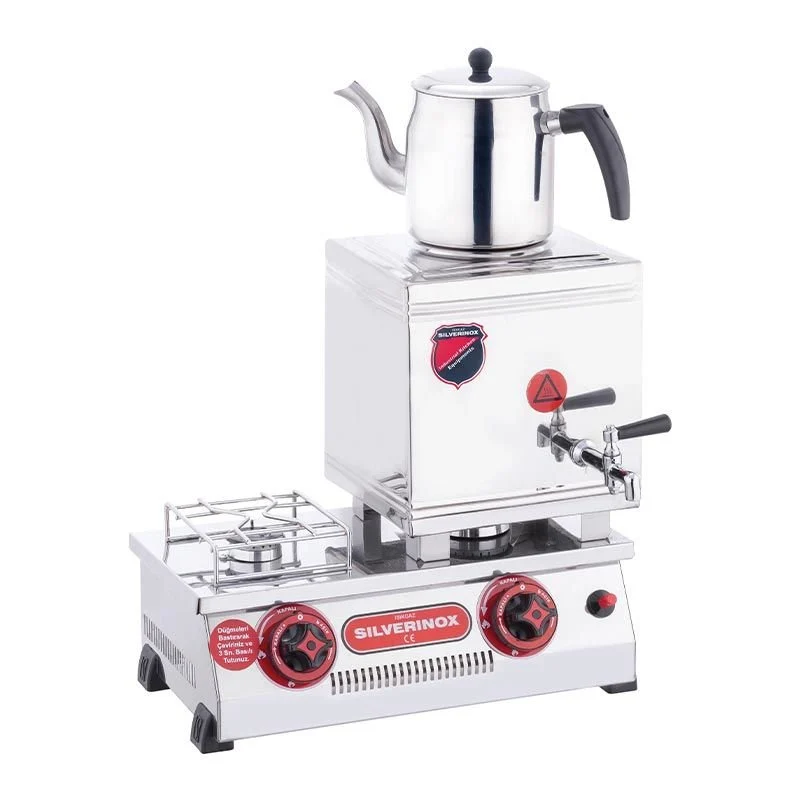 SilverInox 15 Model Kaynaklı Çay Ocağı, Çift Taban, 13 L, Doğalgazlı, 2064-1D