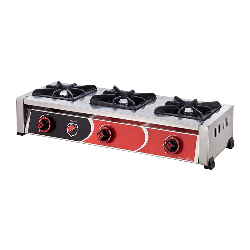 SilverInox 3 Gözlü Set Üstü Mini Ocak, LPG'li Ce, 2902