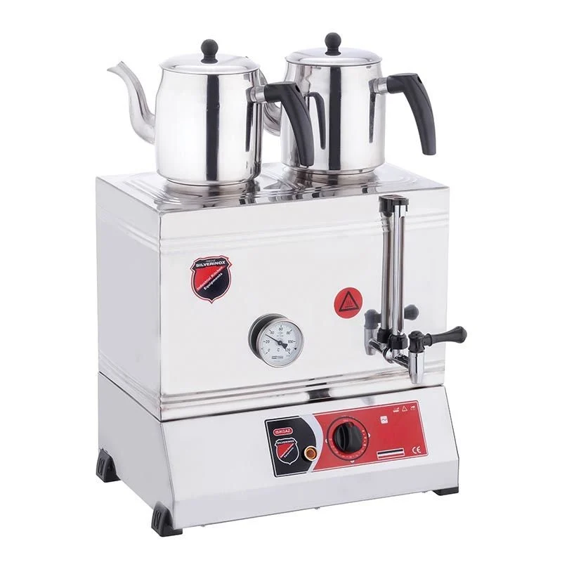 SilverInox 40 Model Kaynaklı Çay Ocağı, 2 Demlikli, 28 L, Elektrikli, 2121