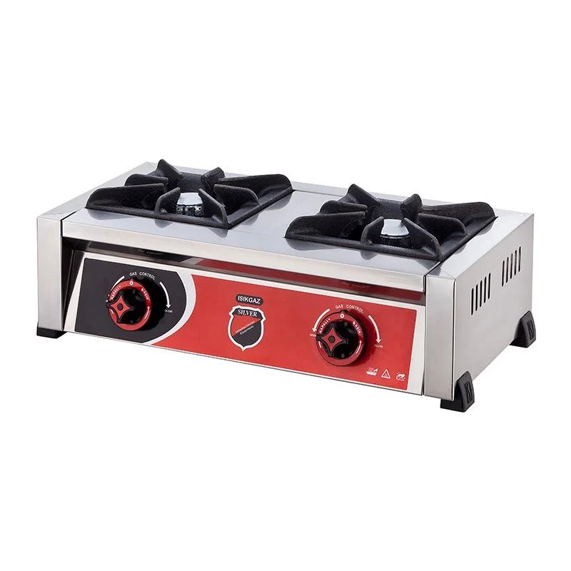 SilverInox Çift Gözlü Set Üstü Mini Ocak, LPG'li Ce, 2901
