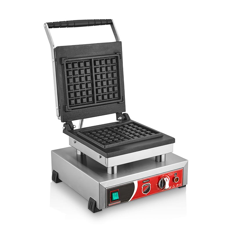 SilverInox Dörtlü Kare Model Waffle Makinesi, Elektrikli