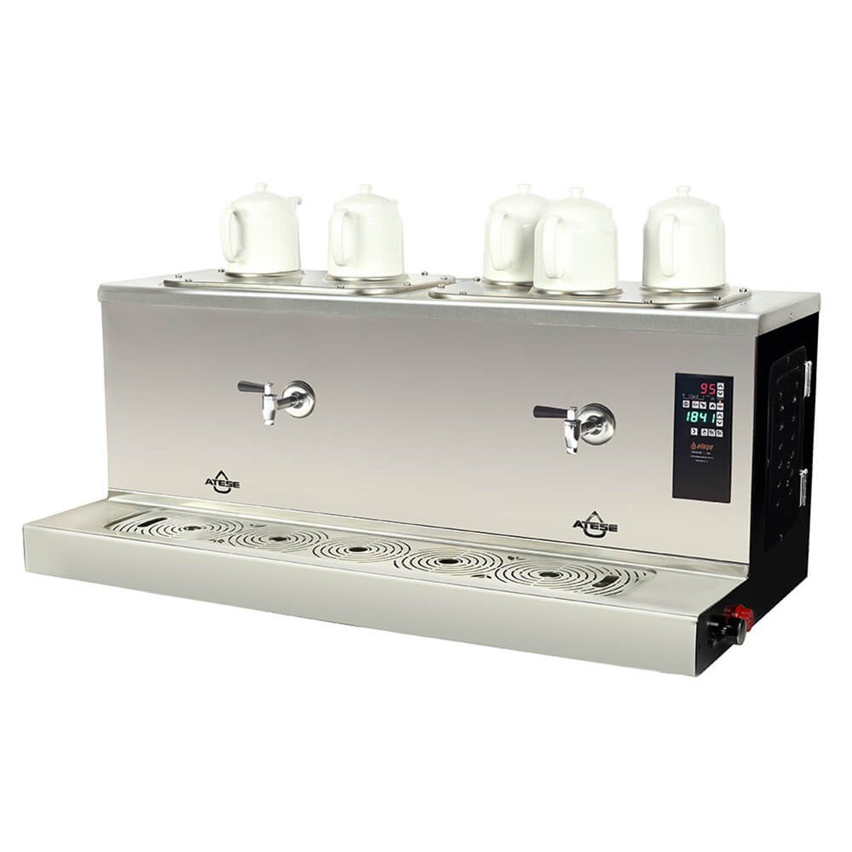 Ateşe Cappadocia Smart Plus Gaz+Elektrikli 5 Demlikli Çay Makinesi, STATIC CSPGE5