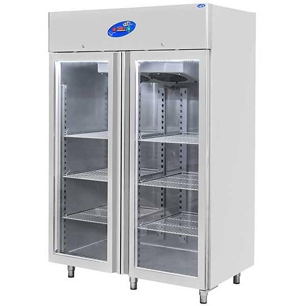 CSAİNOX Çift Kapılı Buzdolabı, Cam Kapılı 1200 Litre CS-DBN 1200-C