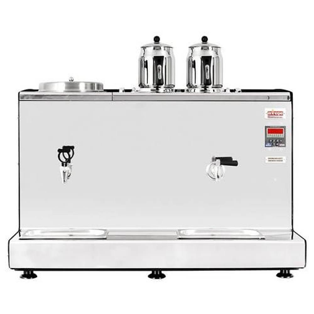 Ateşe Aspendos Smart 2 Demlikli Çay Kazanı, 30 Litre Elektrikli, STATIC ASE450